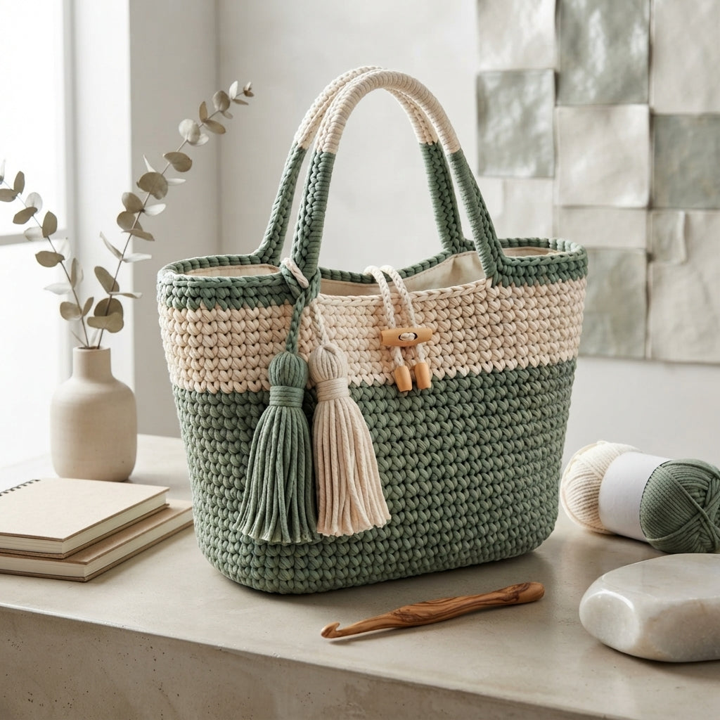 Shoulder Bag Boho Tote V4 | Crochet Pattern PDF