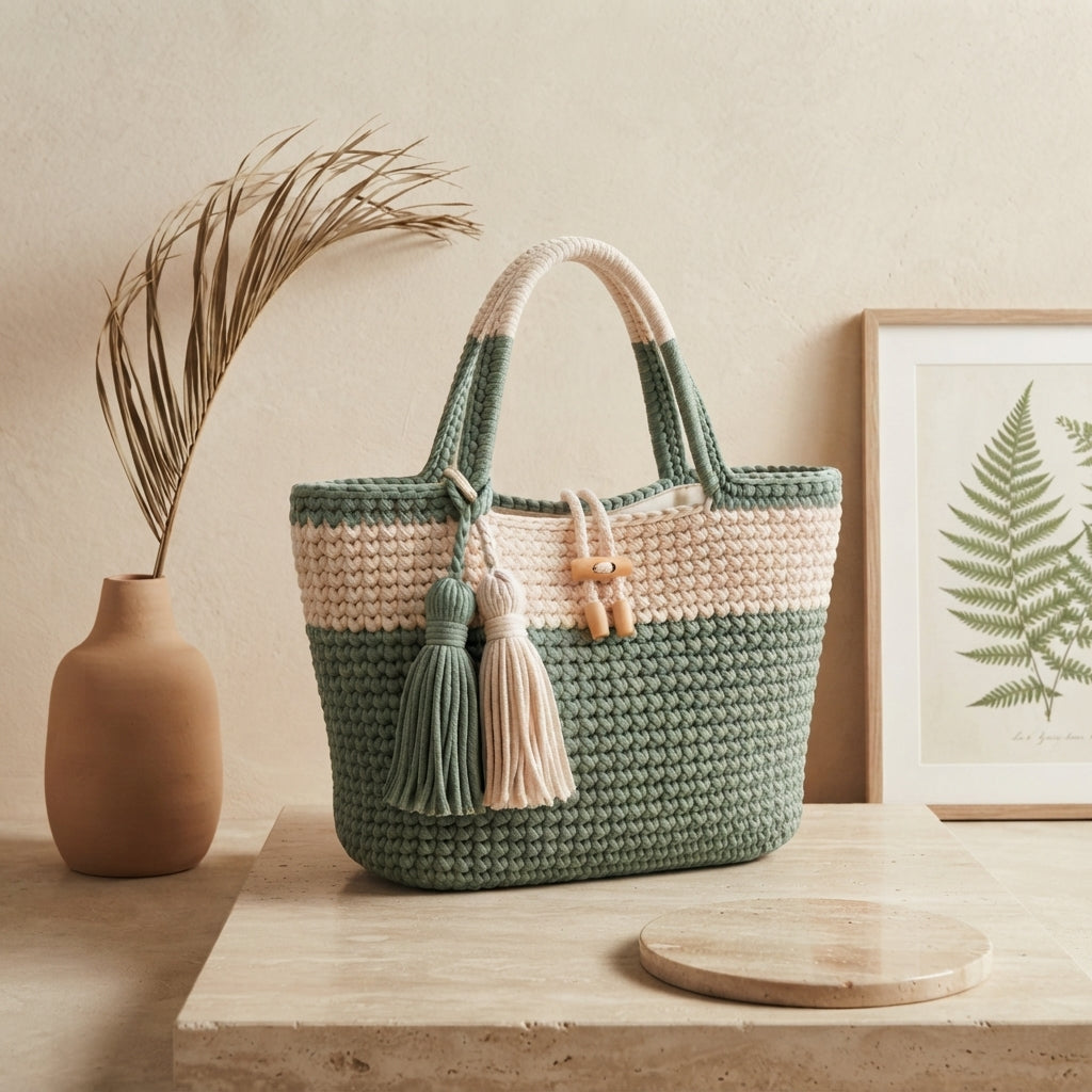 Shoulder Bag Boho Tote V4 | Crochet Pattern PDF