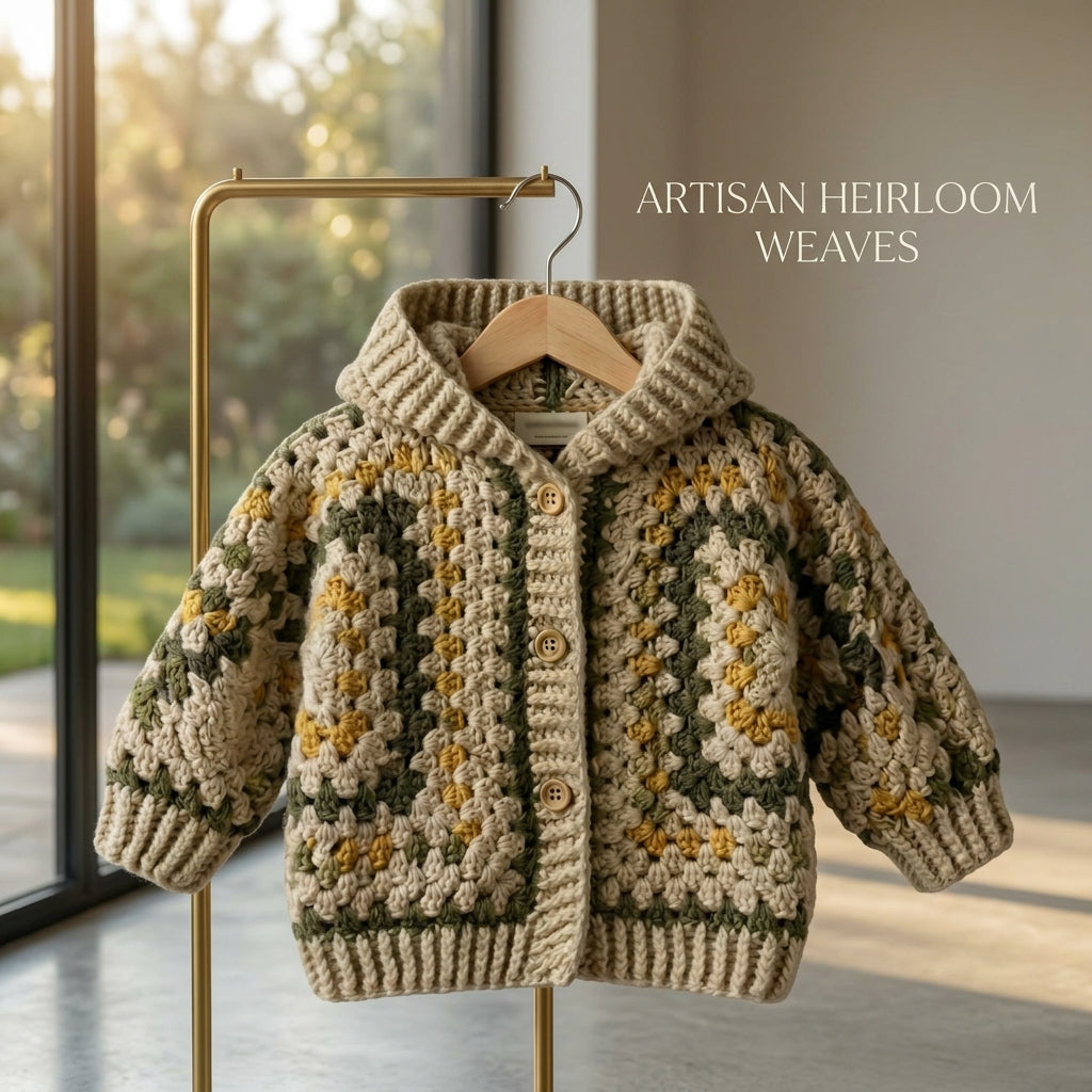 Granny Square Baby Hoodie | Crochet Pattern PDF