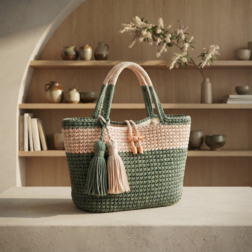 Shoulder Bag Boho Tote V4 | Crochet Pattern PDF