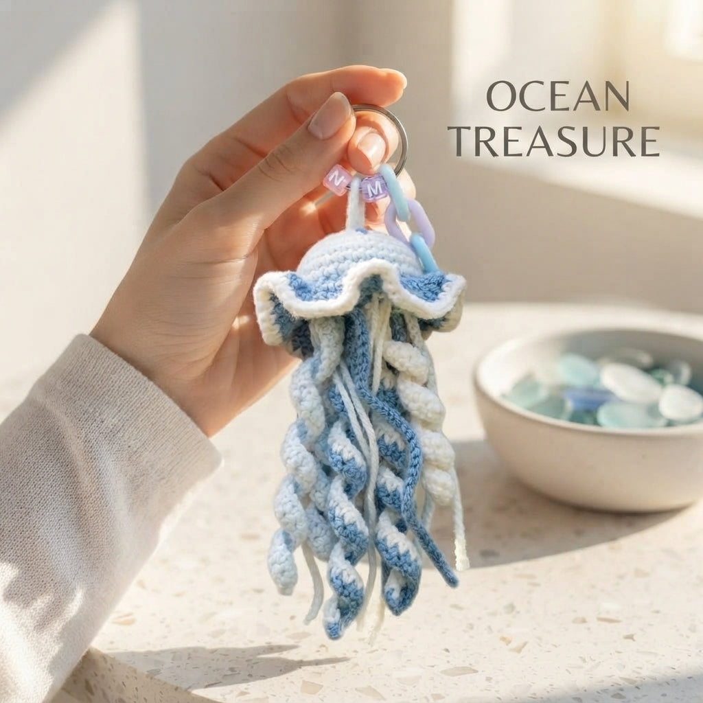 Gorgeous Jellyfish Bag Charm | Crochet PDF Pattern — Design 2