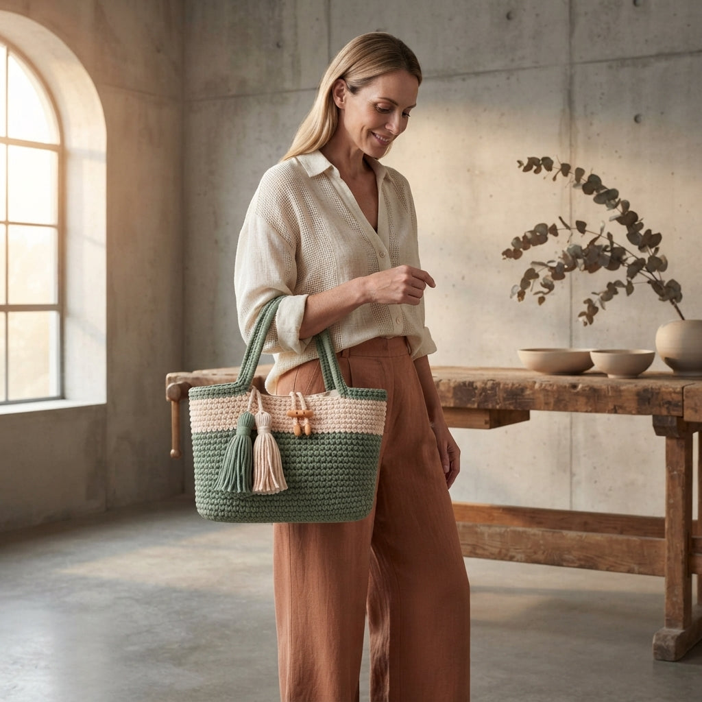 Shoulder Bag Boho Tote V4 | Crochet Pattern PDF