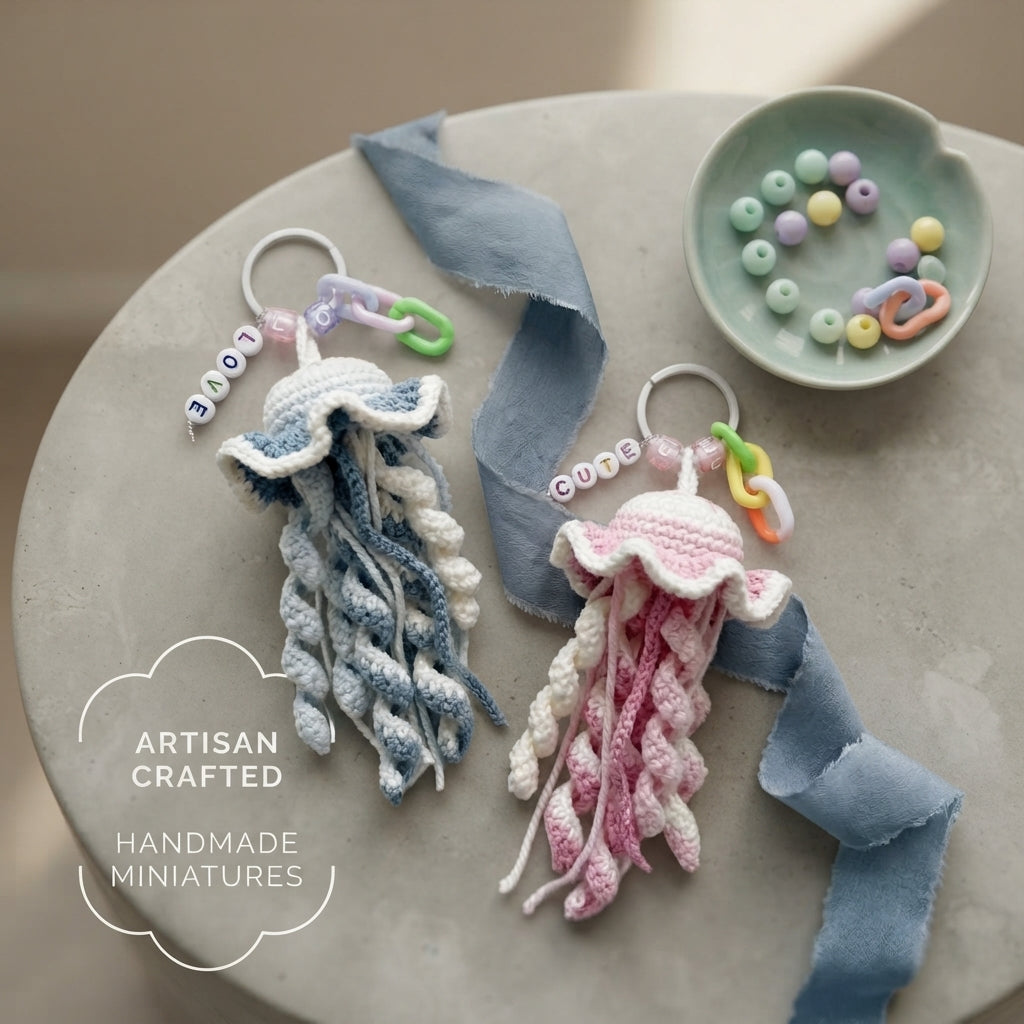 Gorgeous Jellyfish Bag Charm | Crochet PDF Pattern — Design 2
