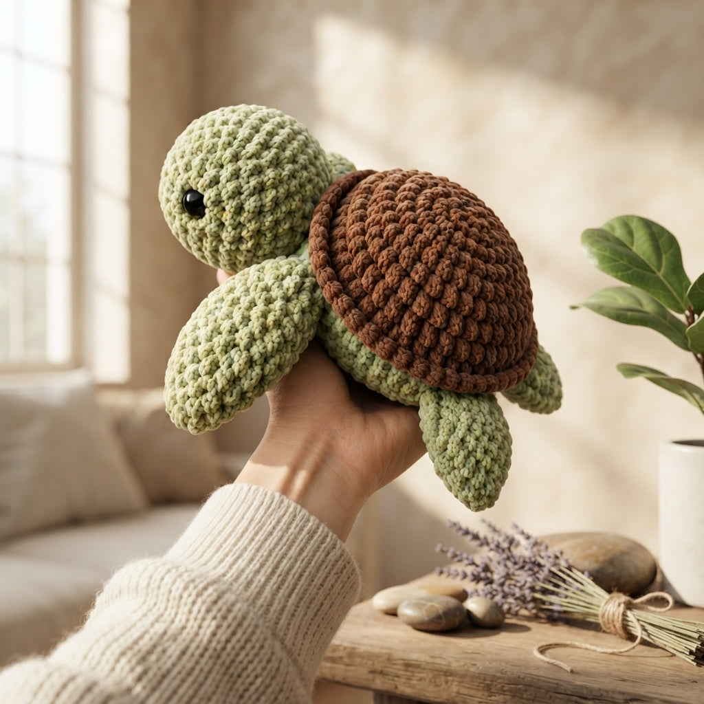 Handmade Amigurumi Turtle | Crochet PDF Pattern