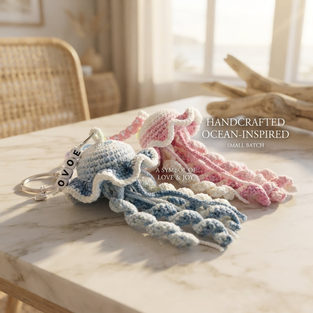 Gorgeous Jellyfish Bag Charm | Crochet PDF Pattern — Design 2