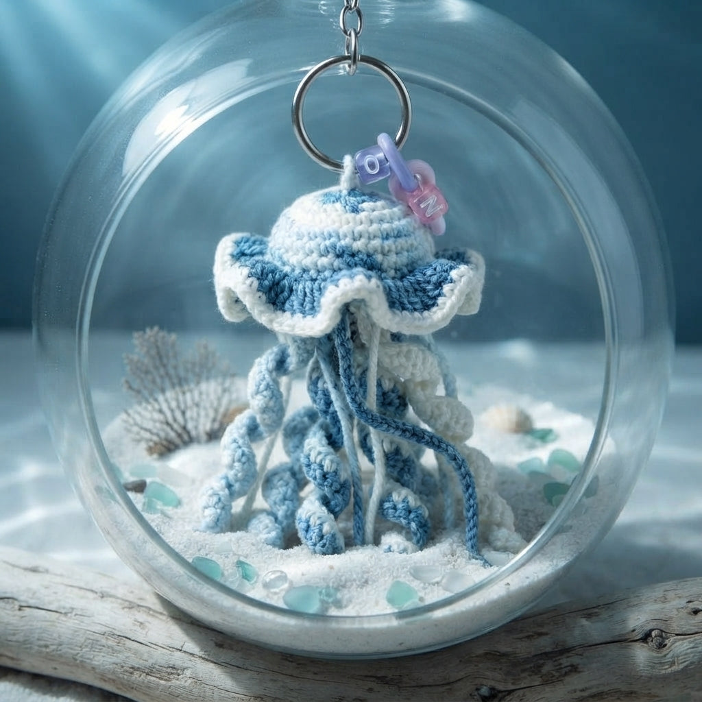Gorgeous Jellyfish Bag Charm | Crochet PDF Pattern — Design 2