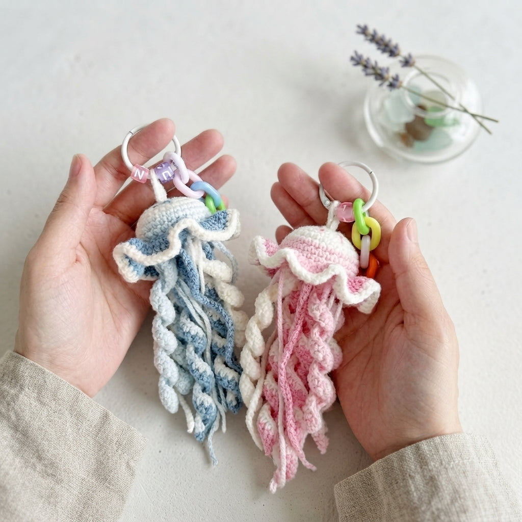 Gorgeous Jellyfish Bag Charm | Crochet PDF Pattern — Design 2