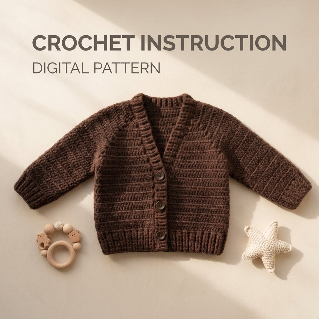 Cardigan Bundle 0-12 Baby Cardigan | Crochet Pattern PDF