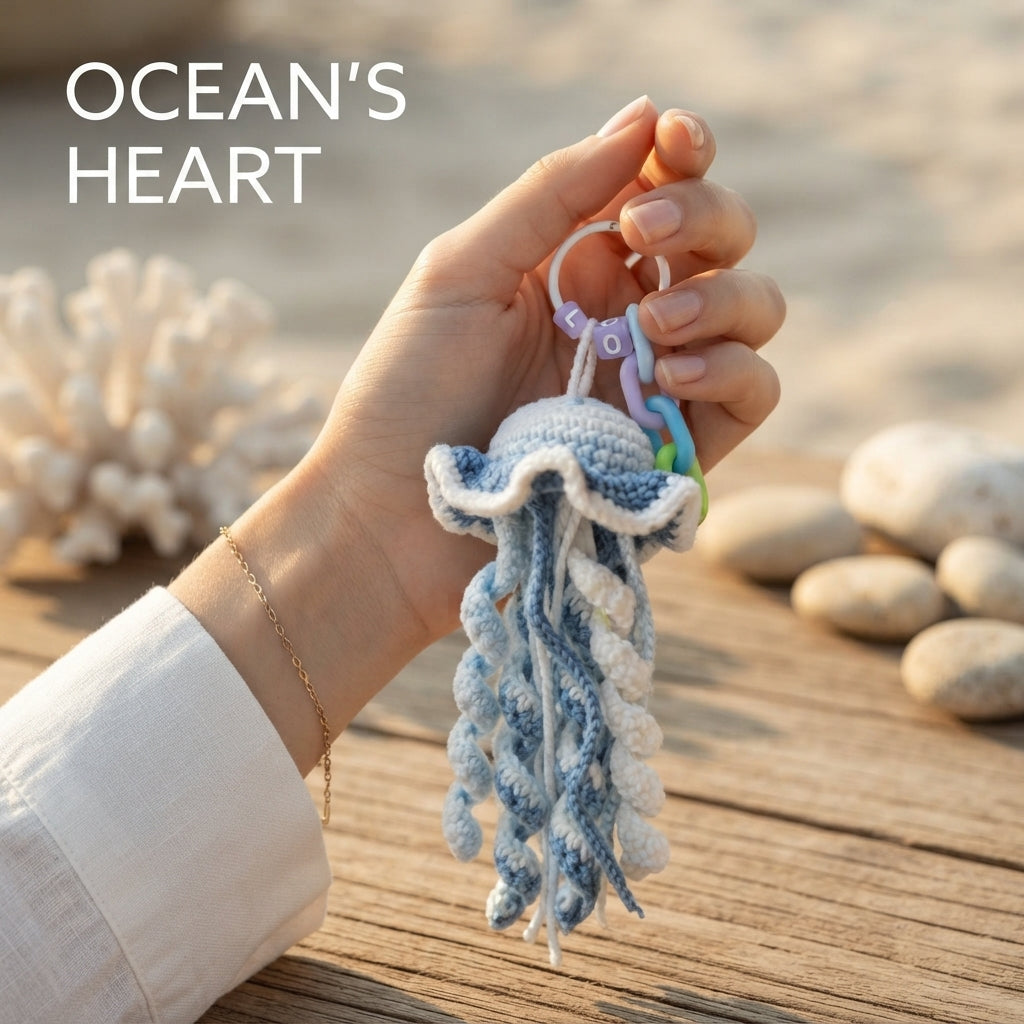 Gorgeous Jellyfish Bag Charm | Crochet PDF Pattern — Design 2