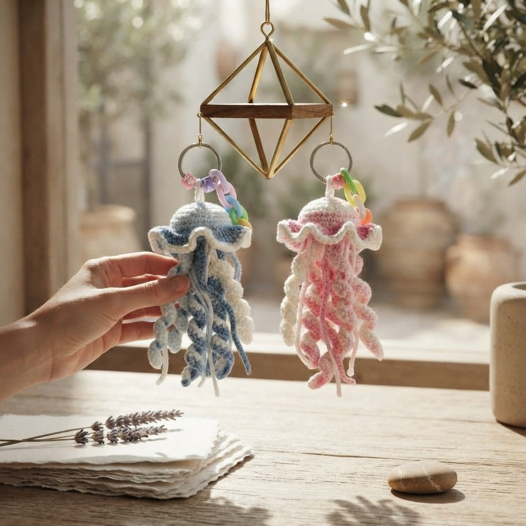 Gorgeous Jellyfish Bag Charm | Crochet PDF Pattern — Design 2
