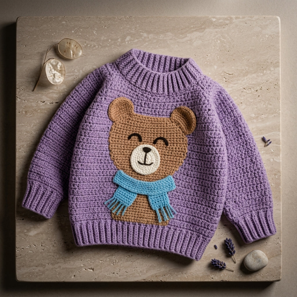 Bear Ears Baby Pullover | Crochet Pattern PDF