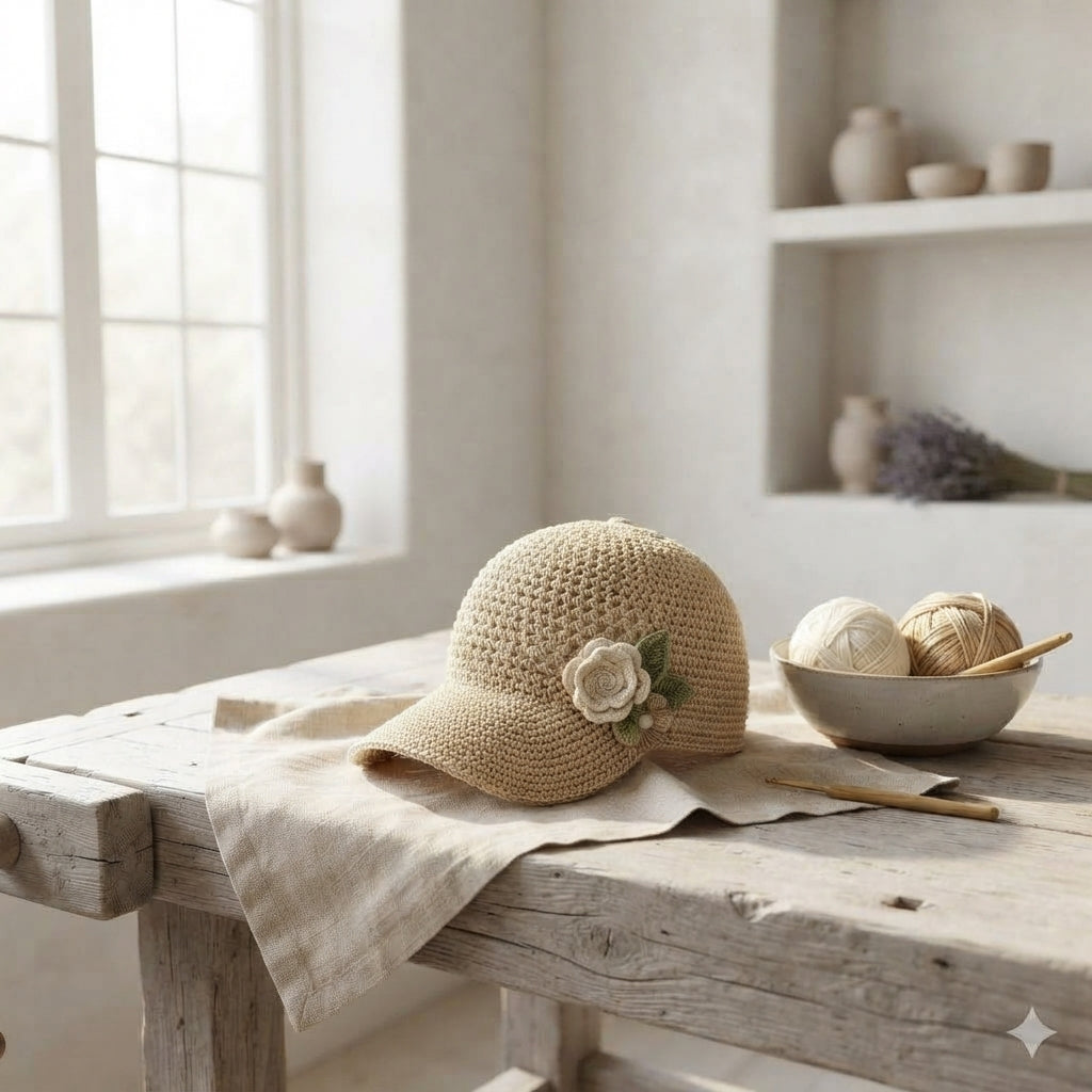 Modern Sun Visor | Crochet Hat Pattern PDF — Design 9