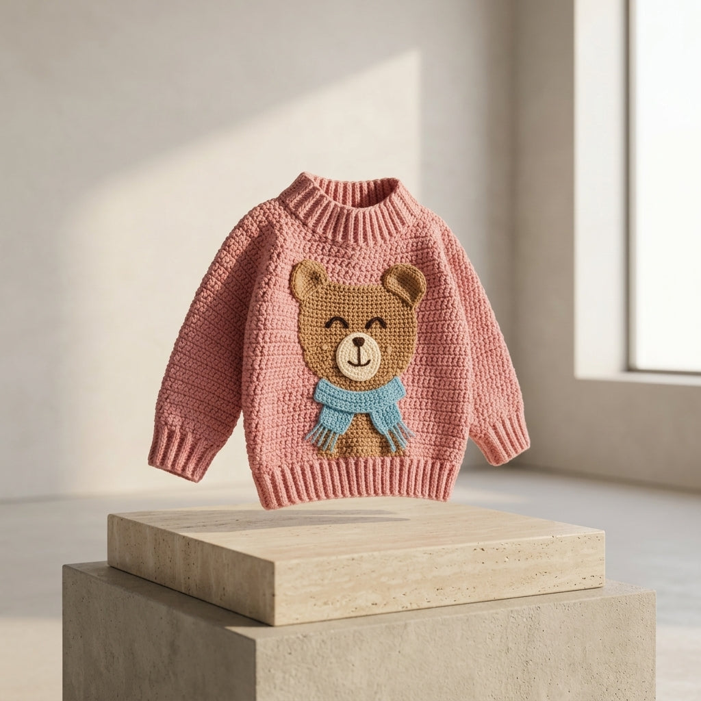 Bear Ears Baby Pullover | Crochet Pattern PDF