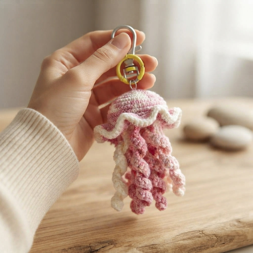 Gorgeous Jellyfish Bag Charm | Crochet PDF Pattern — Design 2