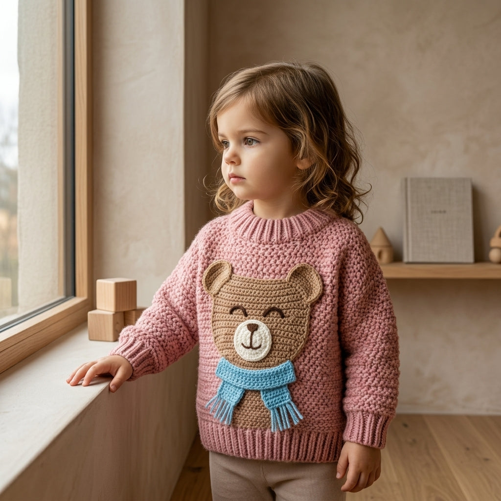 Bear Ears Baby Pullover | Crochet Pattern PDF