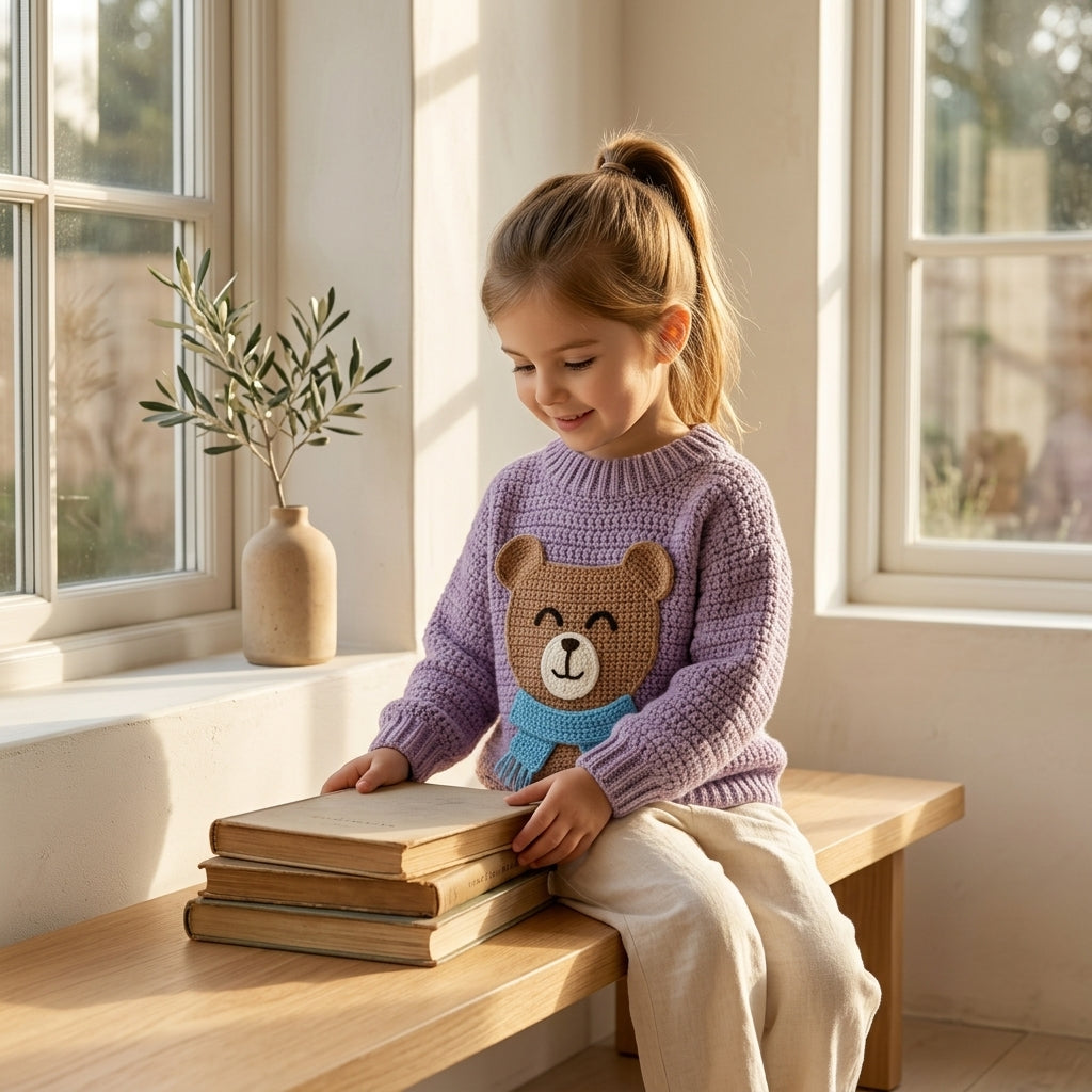 Bear Ears Baby Pullover | Crochet Pattern PDF