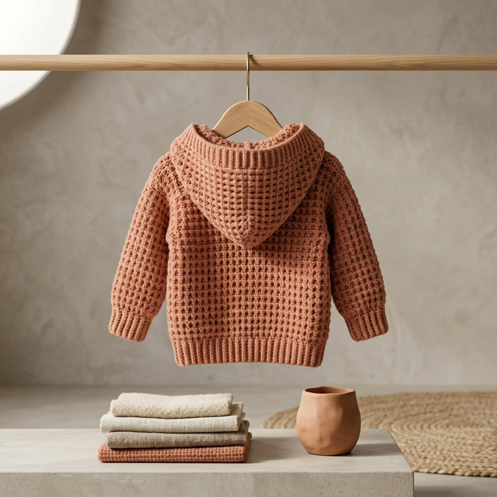 Waffle Stitch Baby Hoodie Waffle Stitch v2 | Crochet Pattern PDF