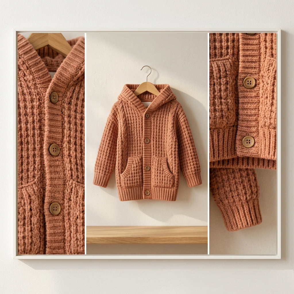Waffle Stitch Baby Hoodie Waffle Stitch v2 | Crochet Pattern PDF