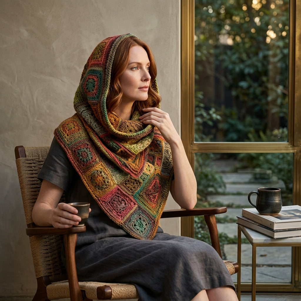 Patchwork Crazy Daisy Cowl | Crochet Pattern PDF