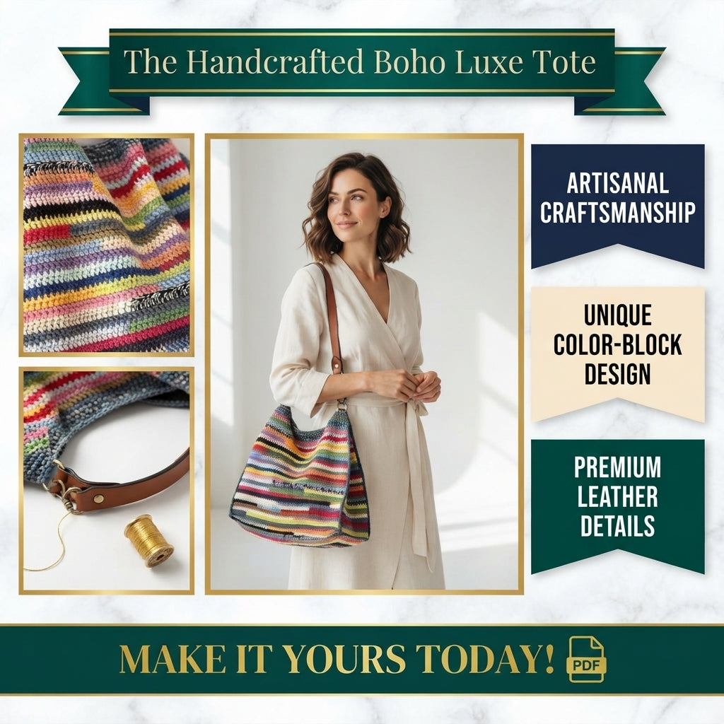 Striped Handbag | Crochet Pattern PDF