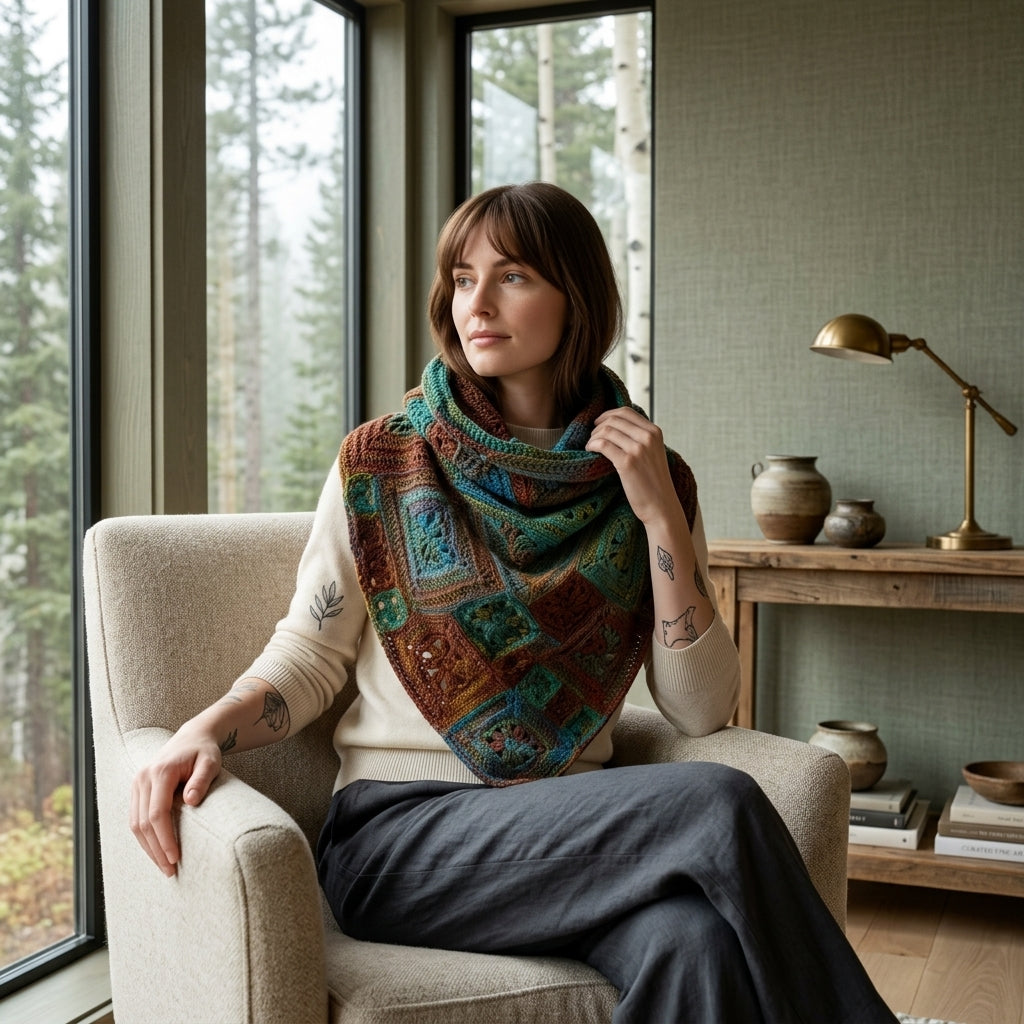 Patchwork Crazy Daisy Cowl | Crochet Pattern PDF