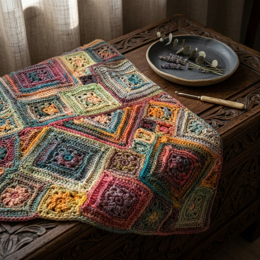 Patchwork Crazy Daisy Cowl | Crochet Pattern PDF