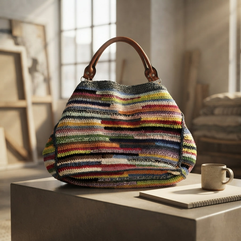 Striped Handbag | Crochet Pattern PDF