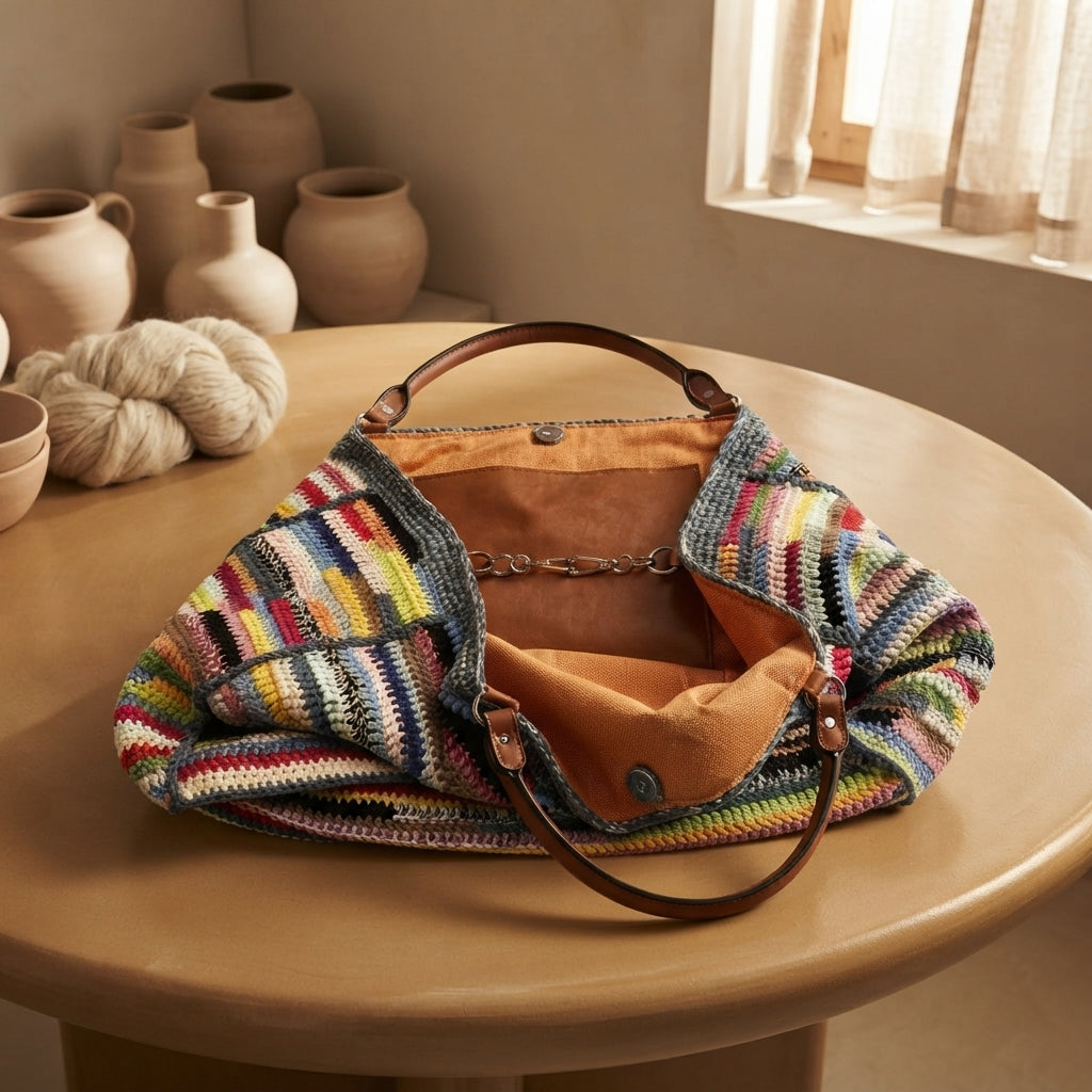 Striped Handbag | Crochet Pattern PDF