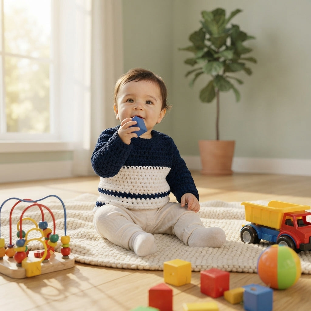 Sweater Boy Sweater Baby Pullover | Crochet Pattern PDF