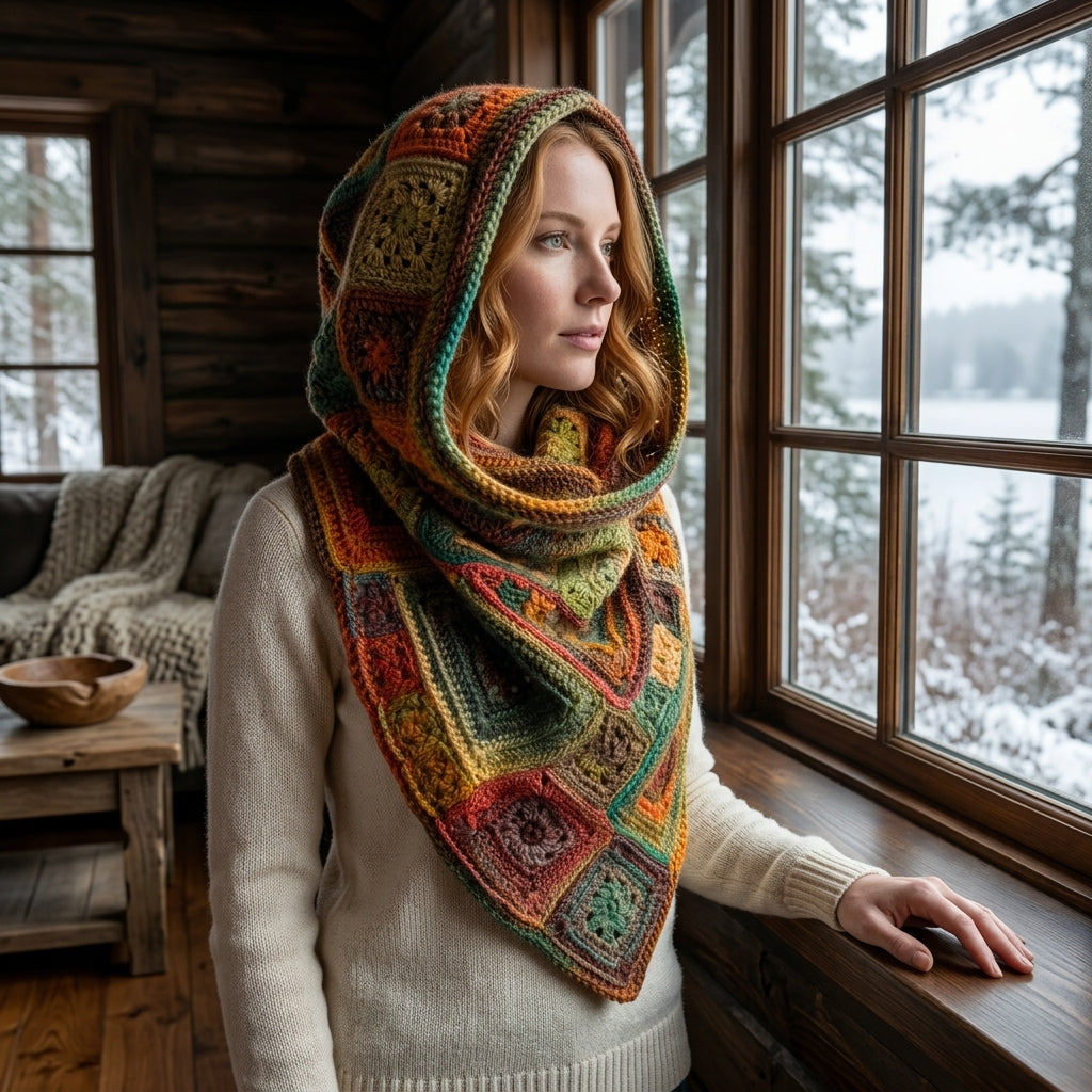 Patchwork Crazy Daisy Cowl | Crochet Pattern PDF