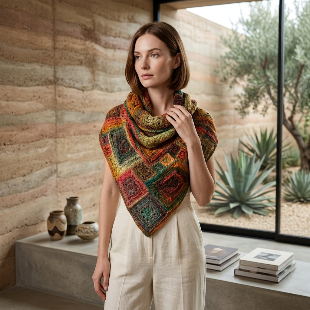 Patchwork Crazy Daisy Cowl | Crochet Pattern PDF