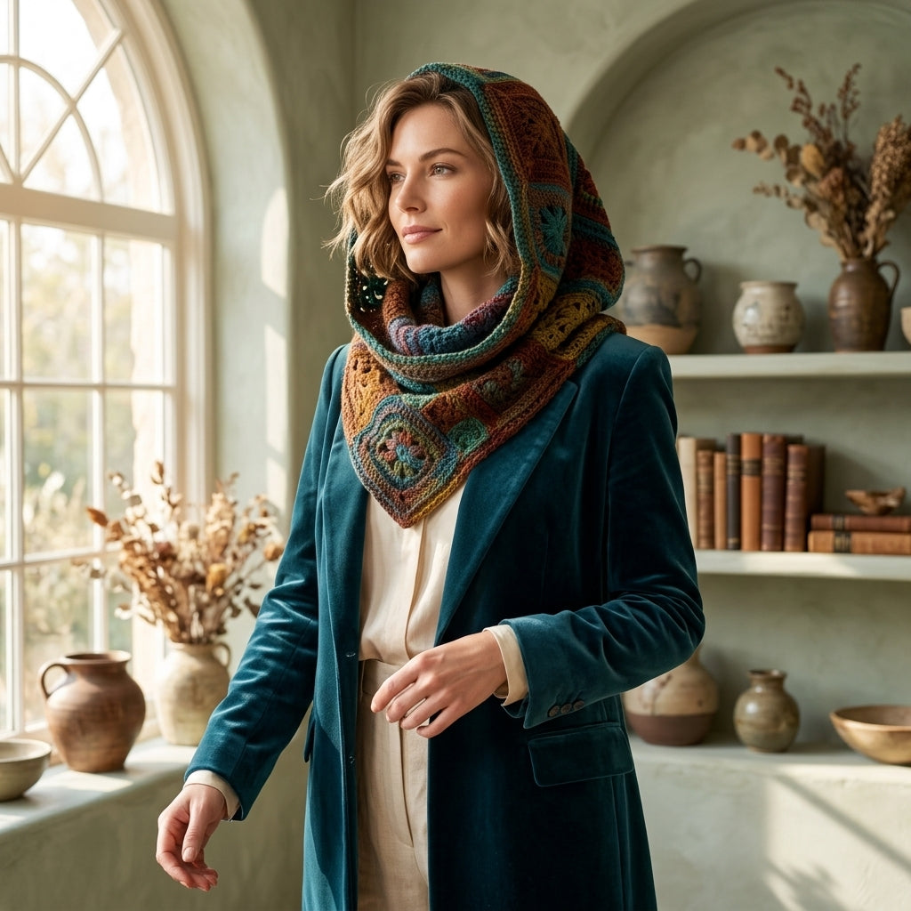 Patchwork Crazy Daisy Cowl | Crochet Pattern PDF