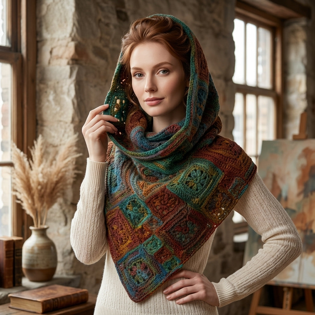 Patchwork Crazy Daisy Cowl | Crochet Pattern PDF