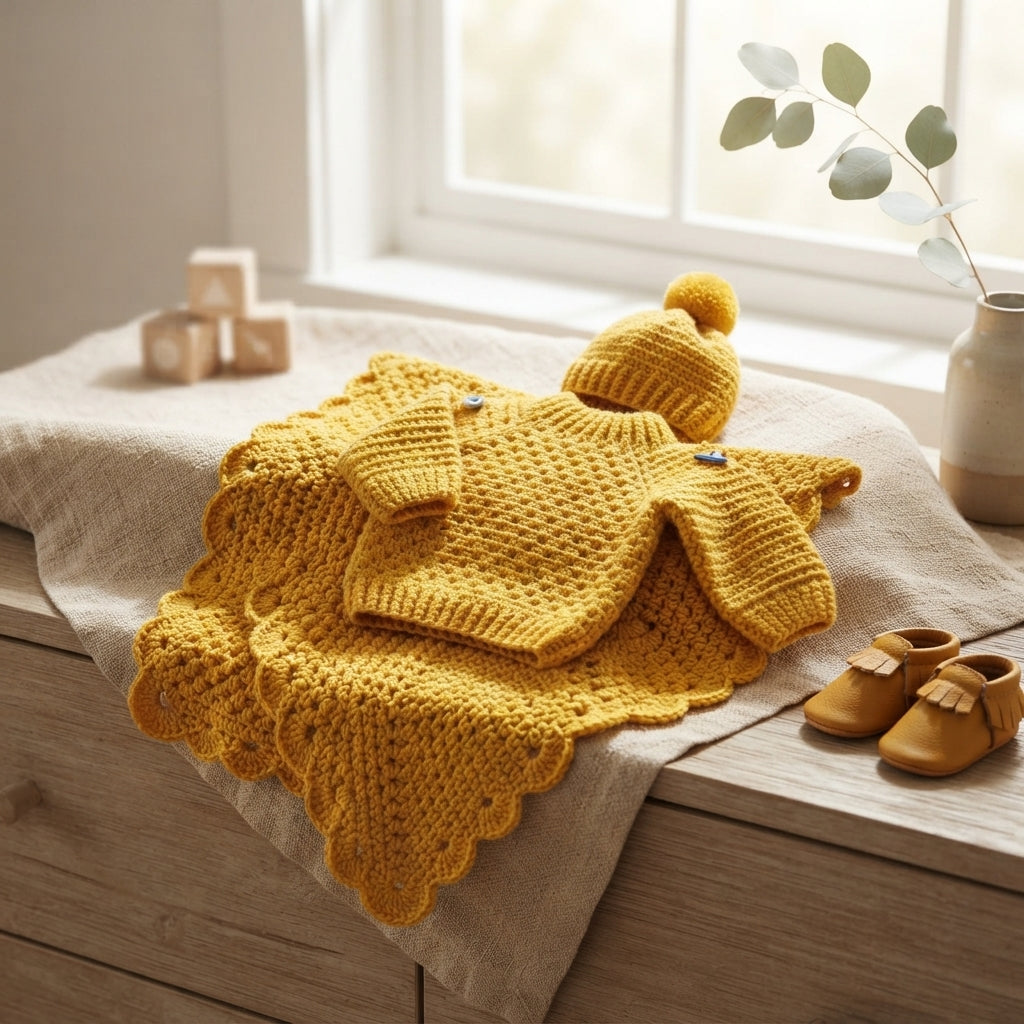Granny Square Baby Cardigan | Crochet Pattern PDF