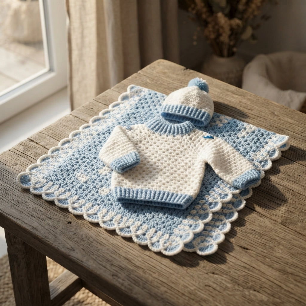 Granny Square Baby Cardigan | Crochet Pattern PDF