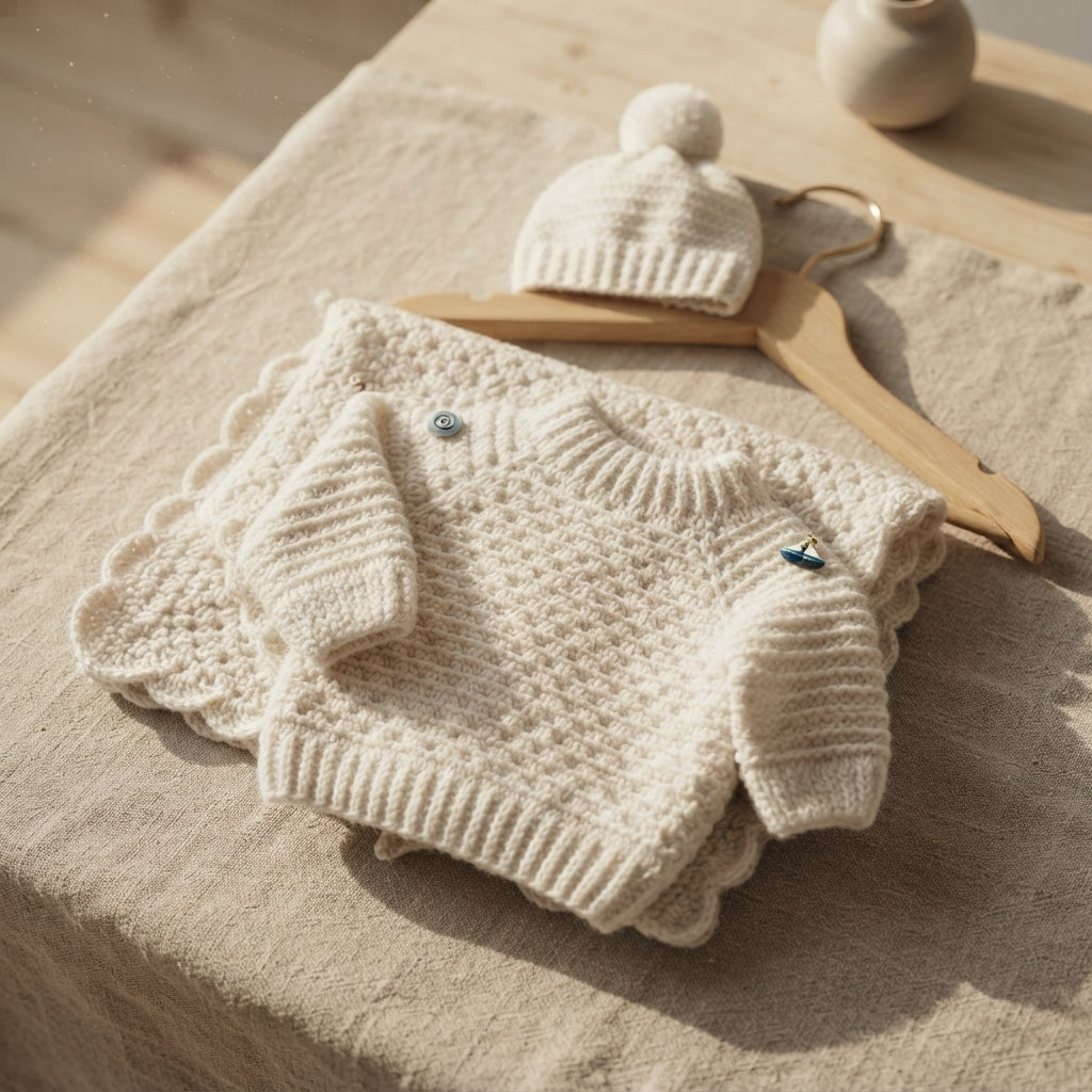 Granny Square Baby Cardigan | Crochet Pattern PDF