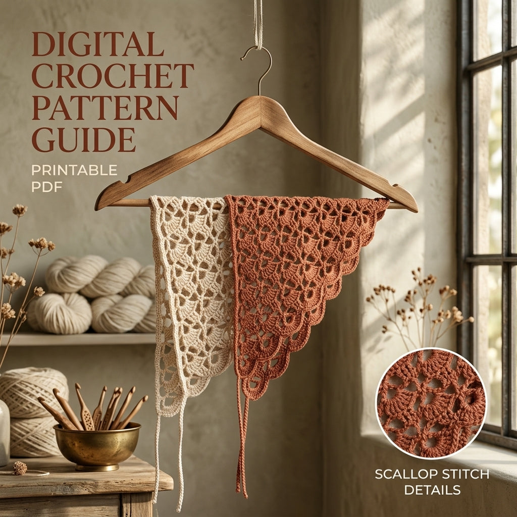 Boho Summer Headscarf | Beginner Crochet Pattern PDF