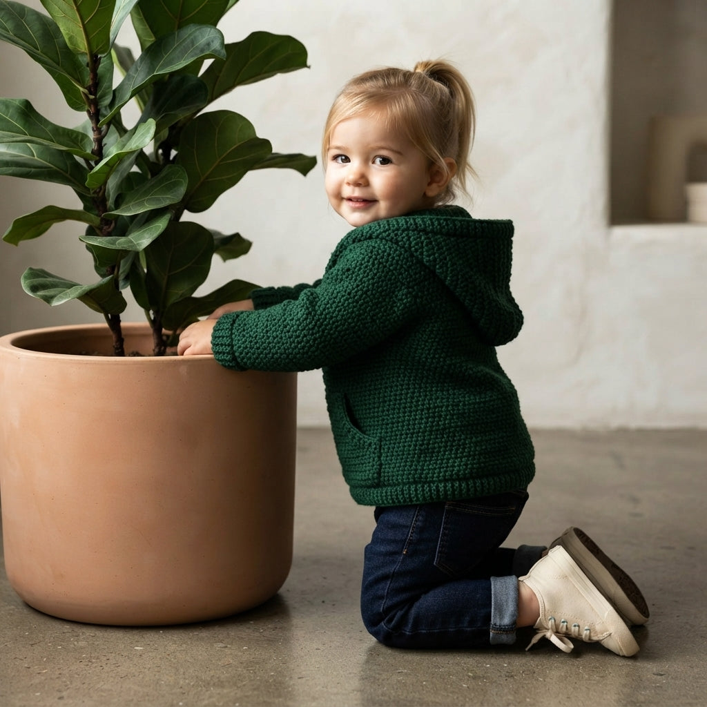 Forest Breeze Hooded Baby Hoodie | Crochet Pattern PDF