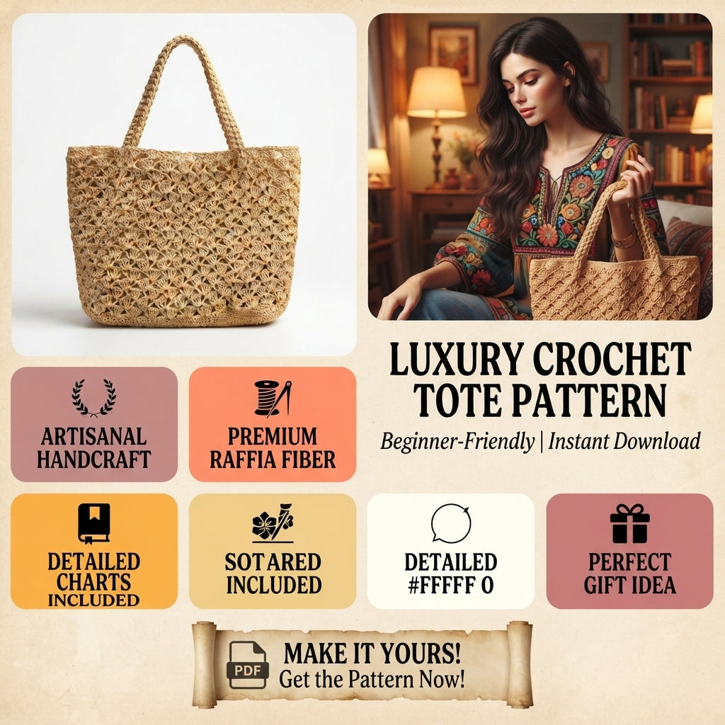 Raffia Tote | Crochet Pattern PDF