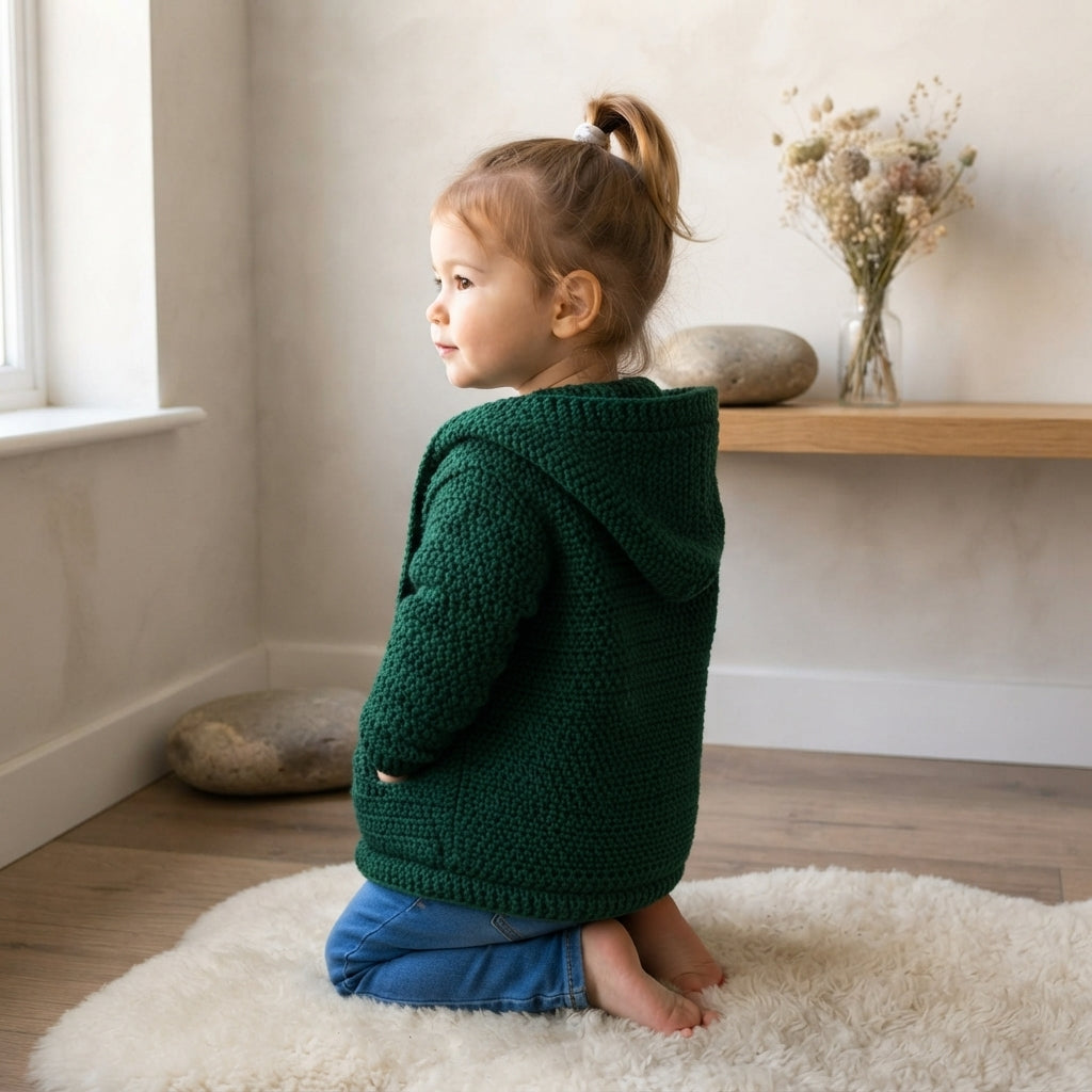 Forest Breeze Hooded Baby Hoodie | Crochet Pattern PDF
