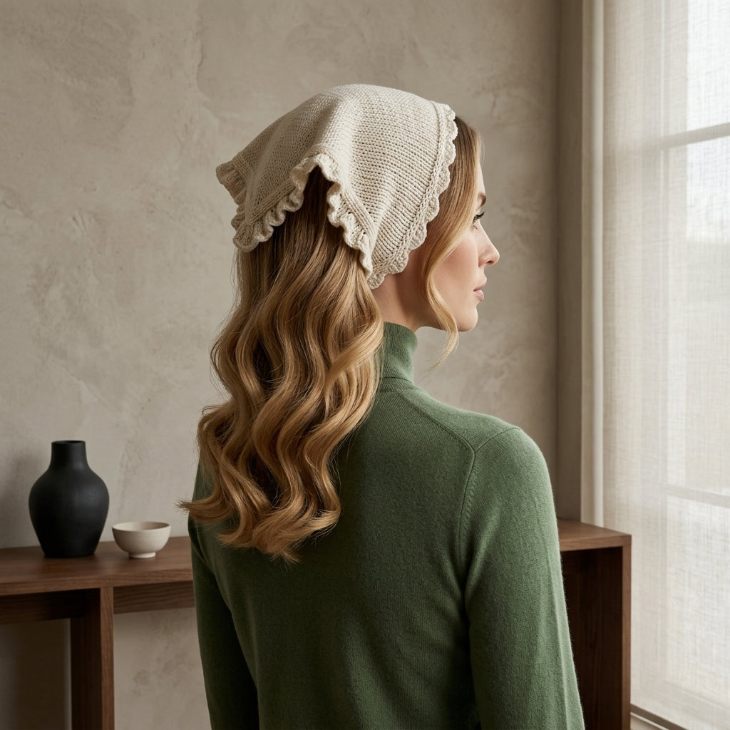 May Ruffled Bandana | Knitting Pattern PDF