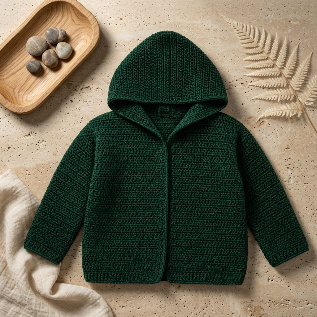 Forest Breeze Hooded Baby Hoodie | Crochet Pattern PDF