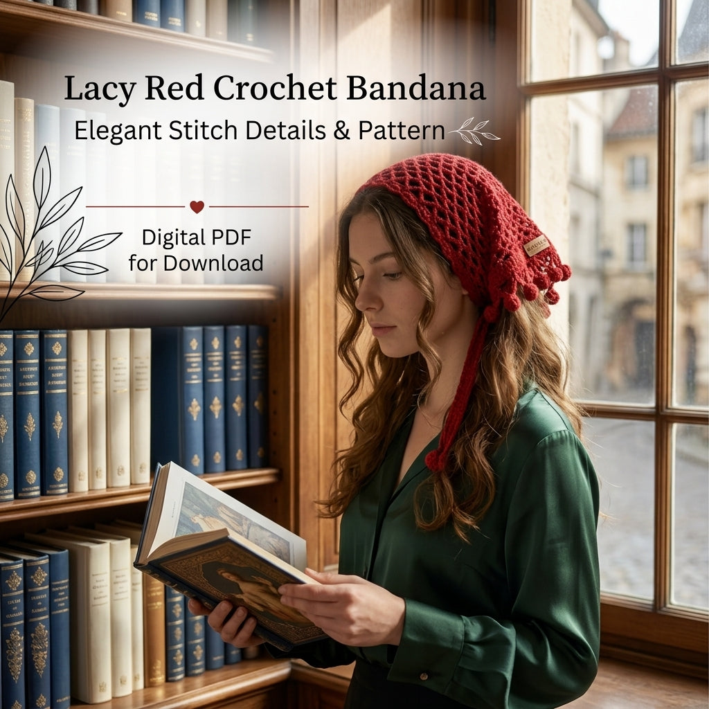 Easy Lace Kerchief | Beginner Crochet Pattern PDF