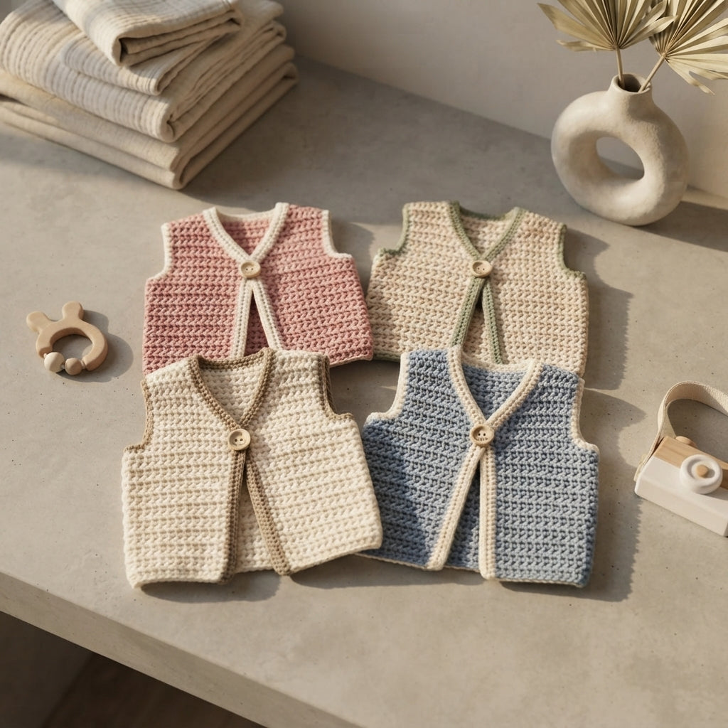 Vest Toddler Vest Baby Cardigan | Crochet Pattern PDF