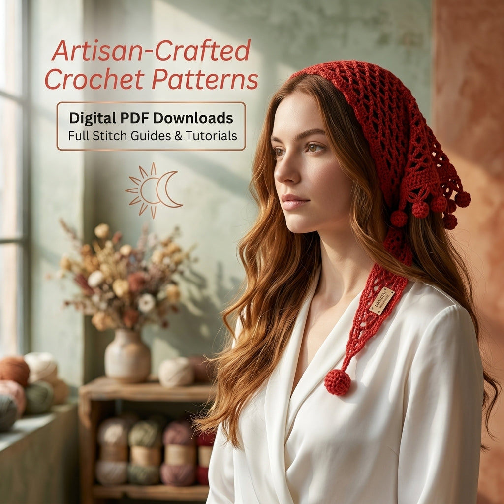 Easy Lace Kerchief | Beginner Crochet Pattern PDF