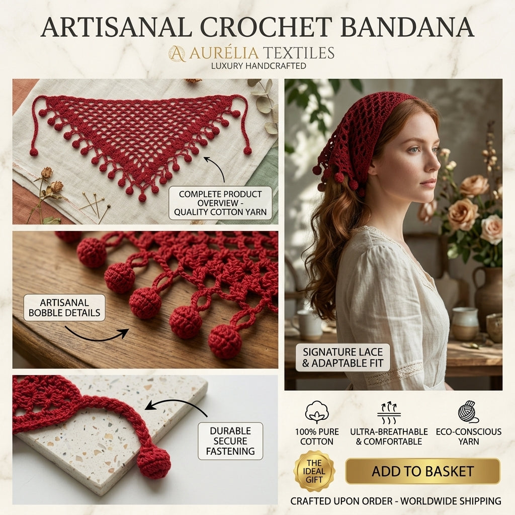 Easy Lace Kerchief | Beginner Crochet Pattern PDF