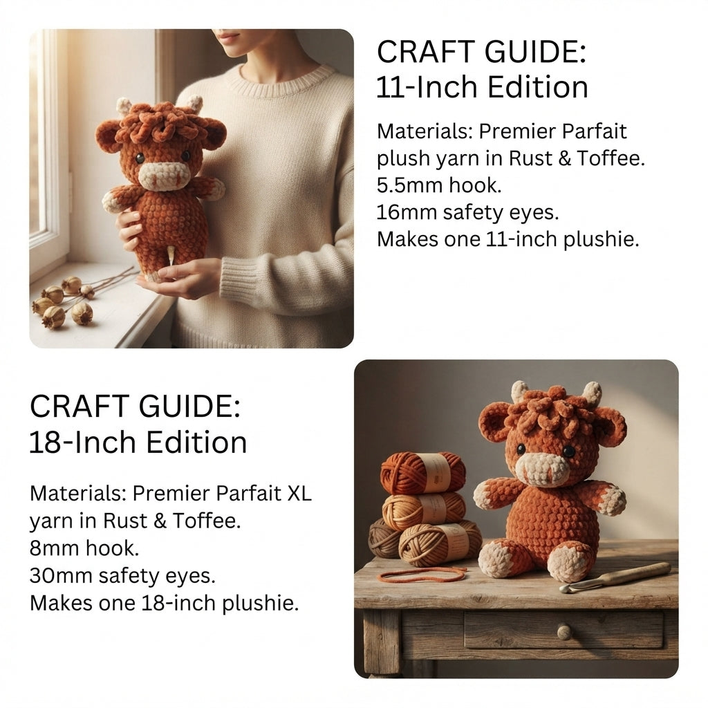 Cuddly Cow Buddy | Crochet Pattern PDF