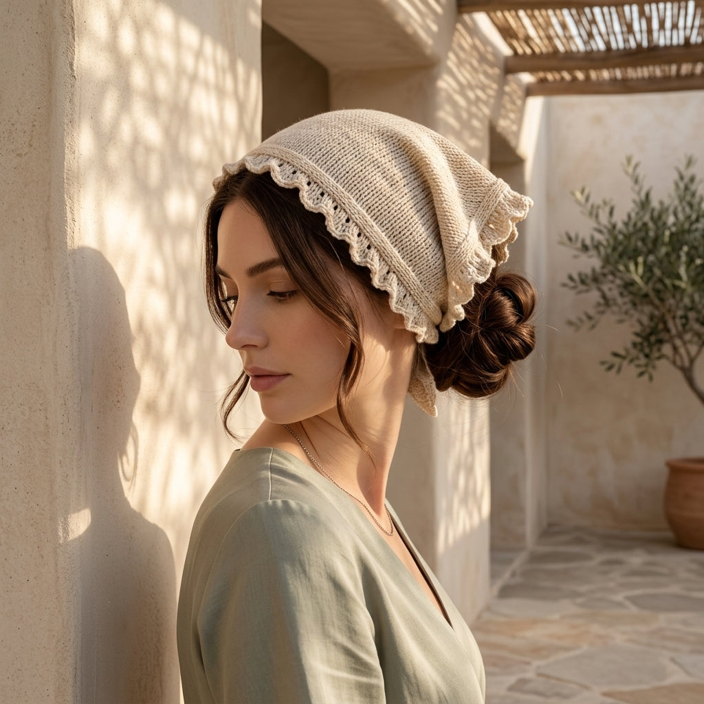 May Ruffled Bandana | Knitting Pattern PDF