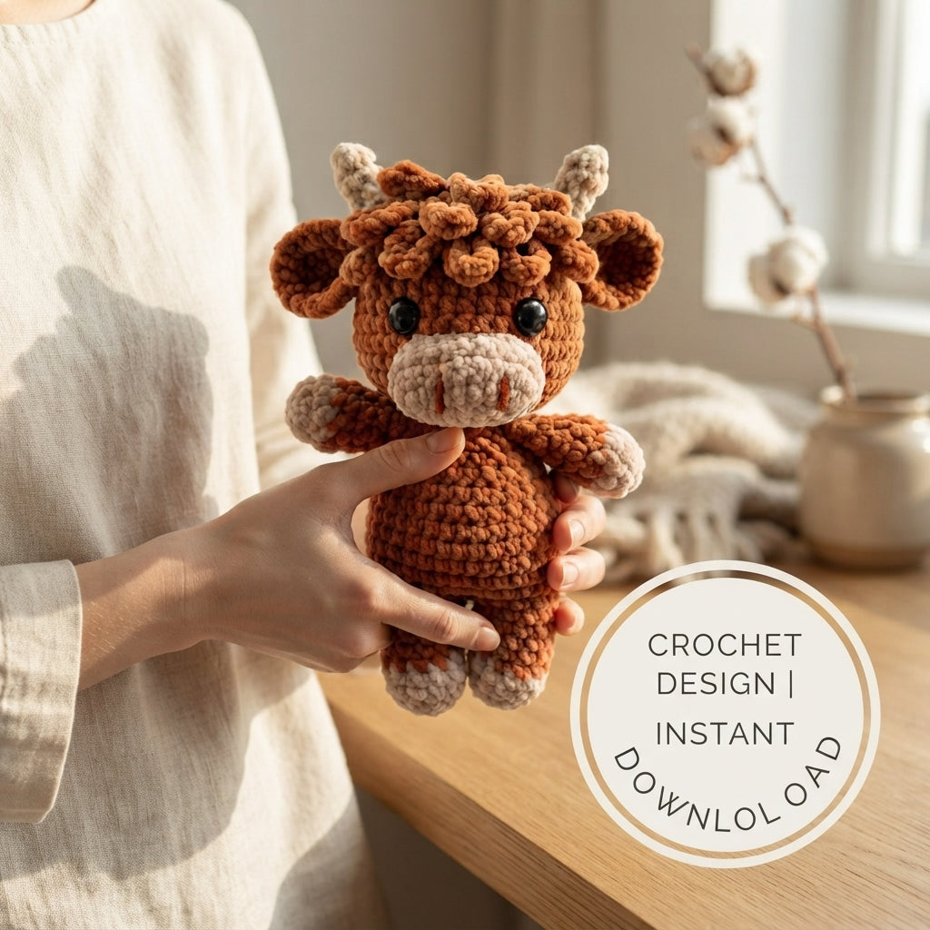 Cuddly Cow Buddy | Crochet Pattern PDF