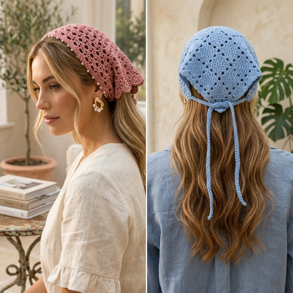 5-in-1 Boho Head Scarf Bundle | Crochet Pattern PDF
